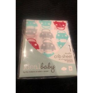 Aden Anais Ideal Muslin Crib Toddler vw bug cars red and blue